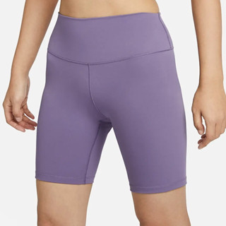 NIKE 女 緊身短褲 運動短褲 瑜珈褲 慢跑 休閒 Dri-FIT 8IN SHORT 紫 FN3207509