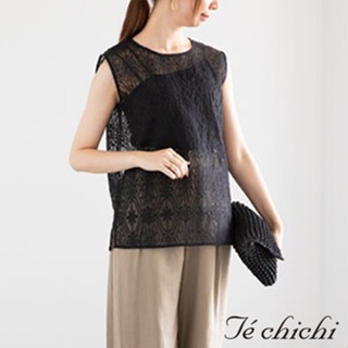 Te chichi 透膚蕾絲刺繡無袖上衣(FC43L0A0380)