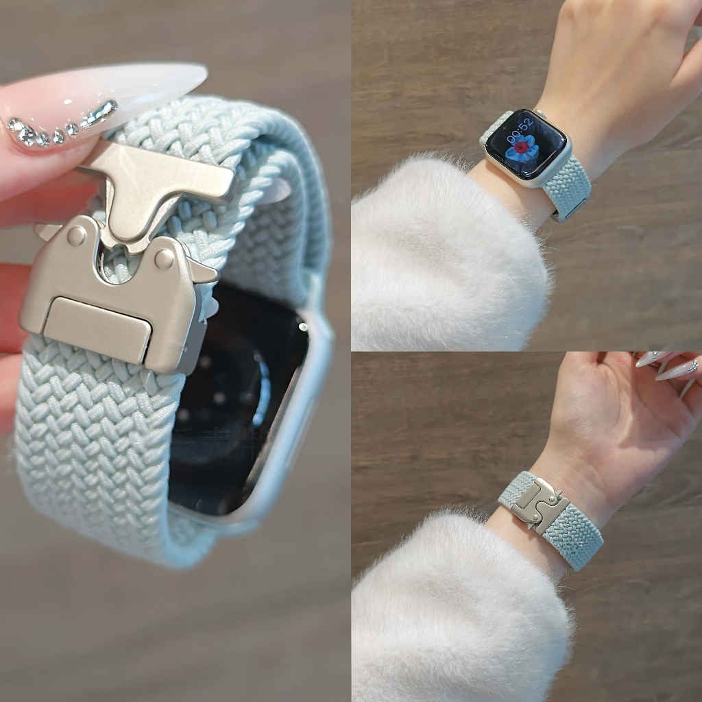 軍規運動錶帶 新款降落傘扣 適用 Apple Watch 11代 尼龍錶帶 10 9 8 7 6 SE3 44mm 錶帶