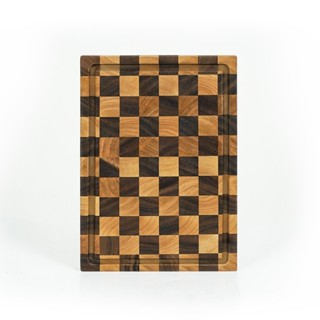 KZM 1單位棋盤木砧板含收納袋【露營狼】【露營生活好物網】