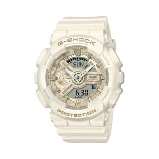 【CASIO 卡西歐】G-SHOCK 奢華質感系列 光澤白 GMA-S110ST-7A 45.9mm