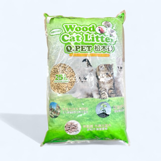lucky cat寵物【Q.PET】Wood Cat Litter 松木砂 25L 貓用松木砂 小動物、兔子、老鼠松木砂