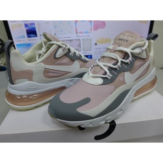 全新.耐基公司貨~NIKE W AIR MAX 270 REACT~慢跑運動休閒潮鞋 大氣墊/增高/奶茶/緩震/乾燥玫瑰