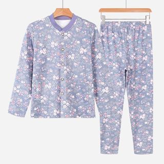 2024冬上新🔥純棉家居服 老人睡衣 病人睡衣 長袖居家服 純棉居家服 阿嬤睡衣 女士睡衣 媽媽睡衣 中老年睡衣