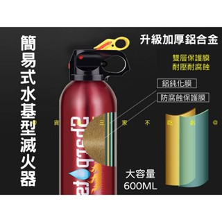 簡易式水基型滅火器 乾粉滅火器 滅火毯 小型防火神器 安全 可攜式滅火器 露營 居家滅火器 交換禮物 綠瓶 家用小型滅火