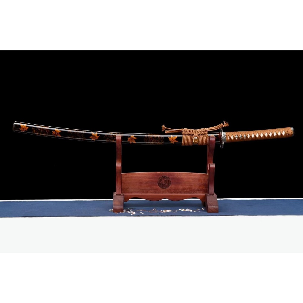 日本武士刀 東陽武士刀 居合刀 T10燒刃-五爪龍紋武士刀《望穿秋水》高端武士刀 觀賞刀 喬遷新居 收藏鎮宅 未開刃