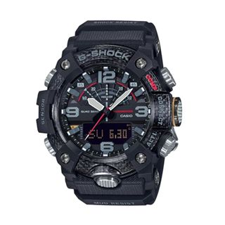 【CASIO 卡西歐】G-SHOCK 極限陸地泥人運動雙顯手錶 黑 GG-B100-1A 53.1mm