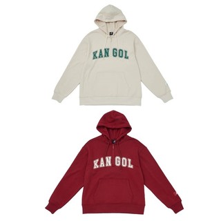 KANGOL 中性 卡其 紅 落肩 印花 帽T 64551051-
