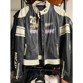 Ducati Dainese 復古騎士服半身皮衣42號