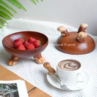 Natural Forest｜實木三腳貓盤 水果盤 餐盤 沙拉盤 木託盤 收納盤