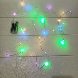 全新 現貨 LED 七彩 燈條 不含電池 3米七彩LED 裝飾燈 2格 電池倉 獨立開關 裝飾 聖誕節