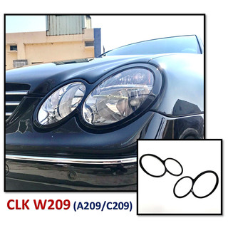 圓夢工廠 Benz 賓士 W209 C209 03-09 亮黑 車燈框 前燈框 CLK200 CLK240 CLK280