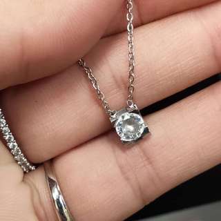 降價...*四方單鑽項鍊-6MM*6MM $250