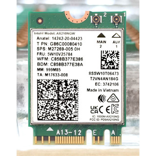 現貨 Intel AX210 WiFi6E WiFi6 藍芽 5.3 三頻 2.4G 5G 6G 筆記型電腦 無線網路卡