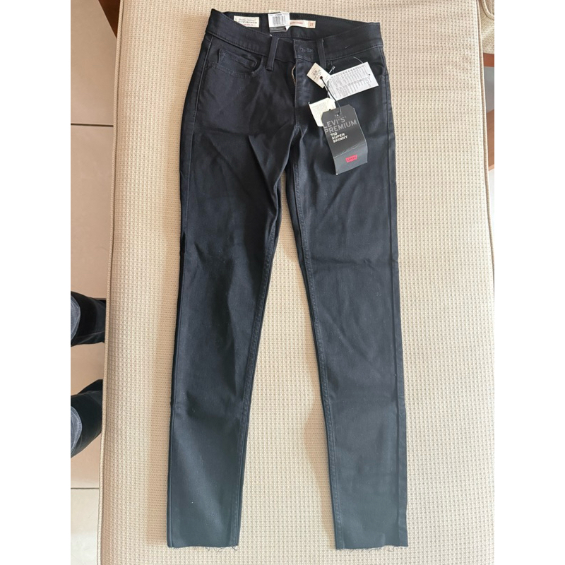 Levis710深黑色緊身27吋牛仔褲（長93cm）