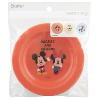 現貨 日本SKATER Mickey Mouse 米奇 米妮 唐老鴨 迷你盤子 兒童餐盤三入組 樹脂盤子