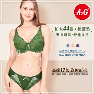 A2G®【CD罩杯、加大44碼】臺灣天天出貨 T字剪裁 超薄襯墊 大碼內衣 彈性後片 U型美背 舒適透氣 3733