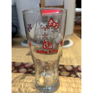 7-11 x Hello Kitty 40週年 經典玻璃曲線杯 約430ml (盒子有打開過，玻璃杯完全沒用過）