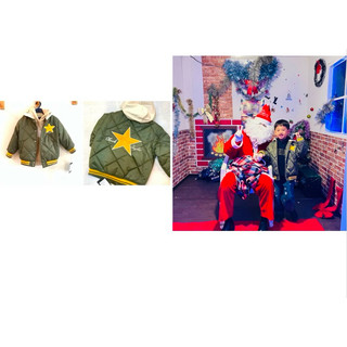 Converse橄欖綠 舖棉防風夾克外套