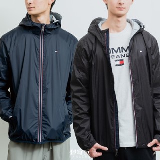 郵寄兵．現貨 tommy hilfiger 男版 撞色拉鍊胸前小標 外套 風衣外套 連帽 防風 美國