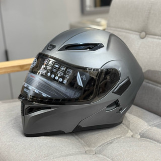 山道紳士 EVO CA965 素色 消光銀灰 雙鏡可樂帽 彩繪 可掀式安全帽 可樂帽 全罩式安全帽