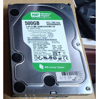 WD:500GB SATA硬碟 ~綠標 ~ 二手