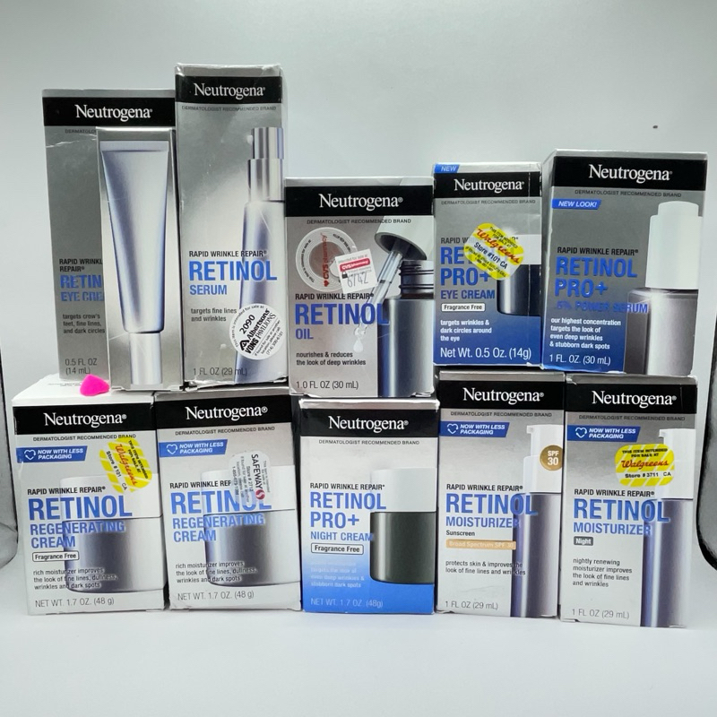 現貨在台灣 露得清Neutrogena A醇再生霜 A醇眼霜 A醇精華油 A醇日霜 A醇晚霜 A醇精華膠囊