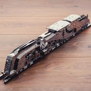MARS益智玩具◎ 齒輪機械傳動系列-流線型蒸汽火車 ◎烏克蘭原創◎3D立體金屬拼圖◎DIY金屬模型