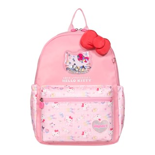 【IMPACT × Hello Kitty 50週年聯名】兒童後揹包(大)｜A4容量粉色Q萌設計｜IMQKT005PK