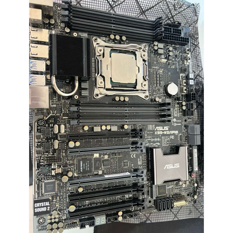 岡山 intel core i7 5960x asus 主機板 有擋板 x98-ws/ipmi 90sb04s0