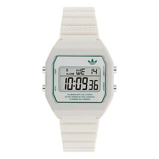 【ADIDAS 愛迪達】DIGITAL TWO 經典復古電子錶款 AOST23557 白 36mm