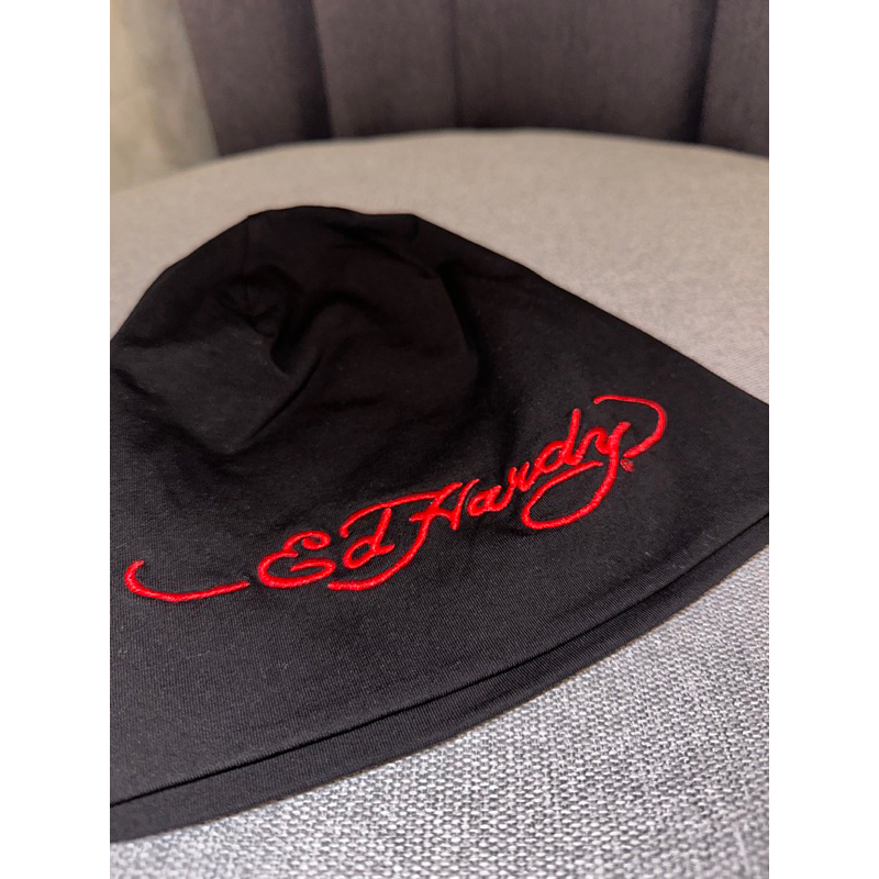Ed Hardy Beanie 刺繡紅線虎頭冷帽
