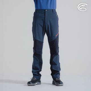 ADISI 男四面彈撥水耐磨拼接長褲 AP1991039 倒影藍/黑 (S-3XL)｜防潑水 輕量 排汗 速乾 彈性 機