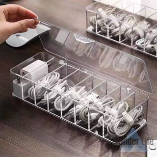 【臺灣現貨】電線收納盒 充電線收納 數據線收納 集線器 理線器 傳輸線收盒 收納盒 理線盒 整理盒 電線收納 防塵收納盒