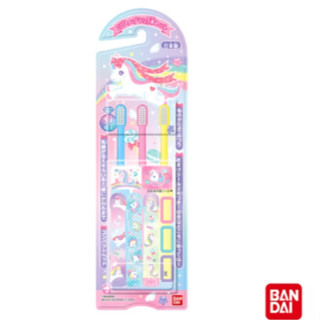 BANDAI 日本製 獨角獸兒童牙刷 3支入 3歲以上 彩虹 獨角獸 粉彩 牙刷 【公司貨】小豆苗