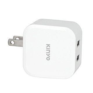 KINYO 國際電壓雙孔USB充電器(5V2.4A) CUH-216 超值2入組