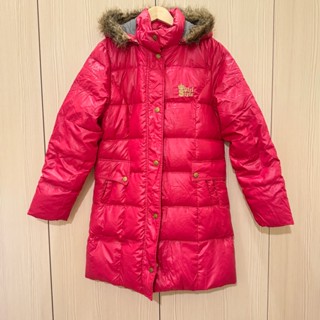 EDWIN 愛德恩 5th STREET 副牌 NEW BOY 金色刺繡亮面長版連帽羽絨外套 羽毛外套 非輕羽絨 很保暖