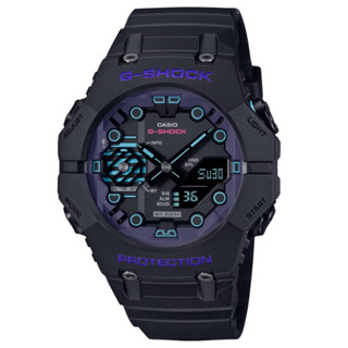 【CASIO 卡西歐】G-SHOCK 藍芽未來感配色 科幻世界雙顯錶款 黑 GA-B001CBR-1A 46mm