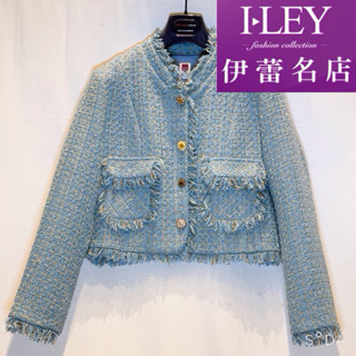 便宜到很蝦👍全新 ILEY伊蕾 精緻小香風雙口袋毛呢抽鬚短版外套 小立領🎀🎀百褶裙 洋裝 套裝 窄裙 西裝外套
