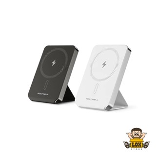 POLYWELL 磁吸式行動電源 5000mAh 自帶折疊支架 無線充+Type-C充電 迷你行充 寶利威爾