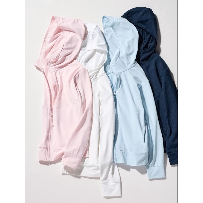 出清 童裝 AIRism防曬抗UV網眼連帽外套 UNIQLO
