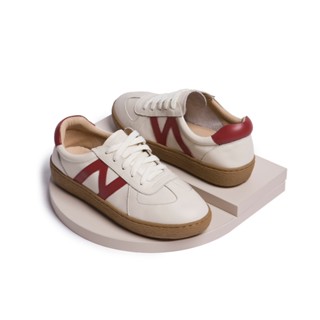 [kikishoes][FAIR LADY]153 vintage 時髦撞色N字免綁帶焦糖厚底休閒鞋 (5G2966)