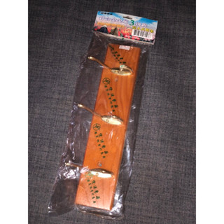 原木衣帽架 鋅合金金屬3掛鉤｜家居用品