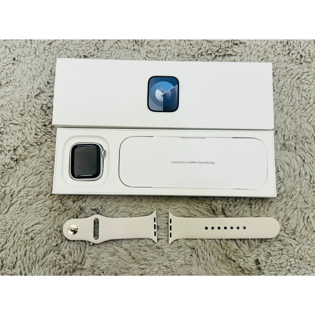 台中 保固2025/8/18  Apple Watch S9 LTE 41mm 銀色 行動網路版本 有盒裝 #KW04
