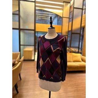 BURBERRY菱格紋長袖針織衫LU25