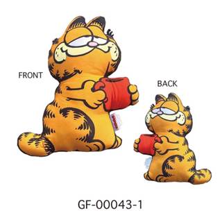 日本進口 GARFIELD 加菲貓 喝咖啡 造型 抱枕 靠枕