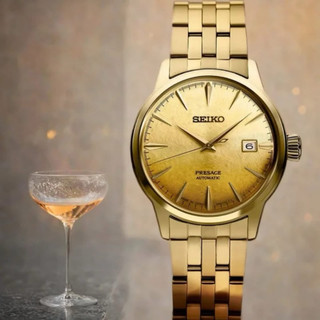 SEIKO 精工 Presage 金色漸層 啤酒雞尾酒 調酒 機械錶-40.5mm SRPK46J1 4R35
