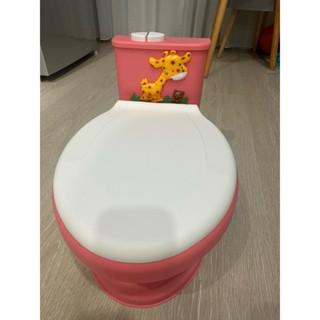 長頸鹿兒童音樂小馬桶（粉）