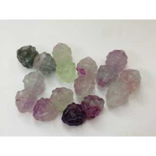 【未滿200不出貨】臺灣現貨/天然彩螢石/冷翡翠/金鋼杵珠/橫通孔/配飾/DIY/串珠/手作