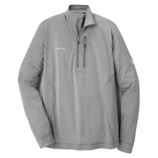 Mammut Elwha Half Zip男排汗內格紋刷毛控溫長袖上衣 M